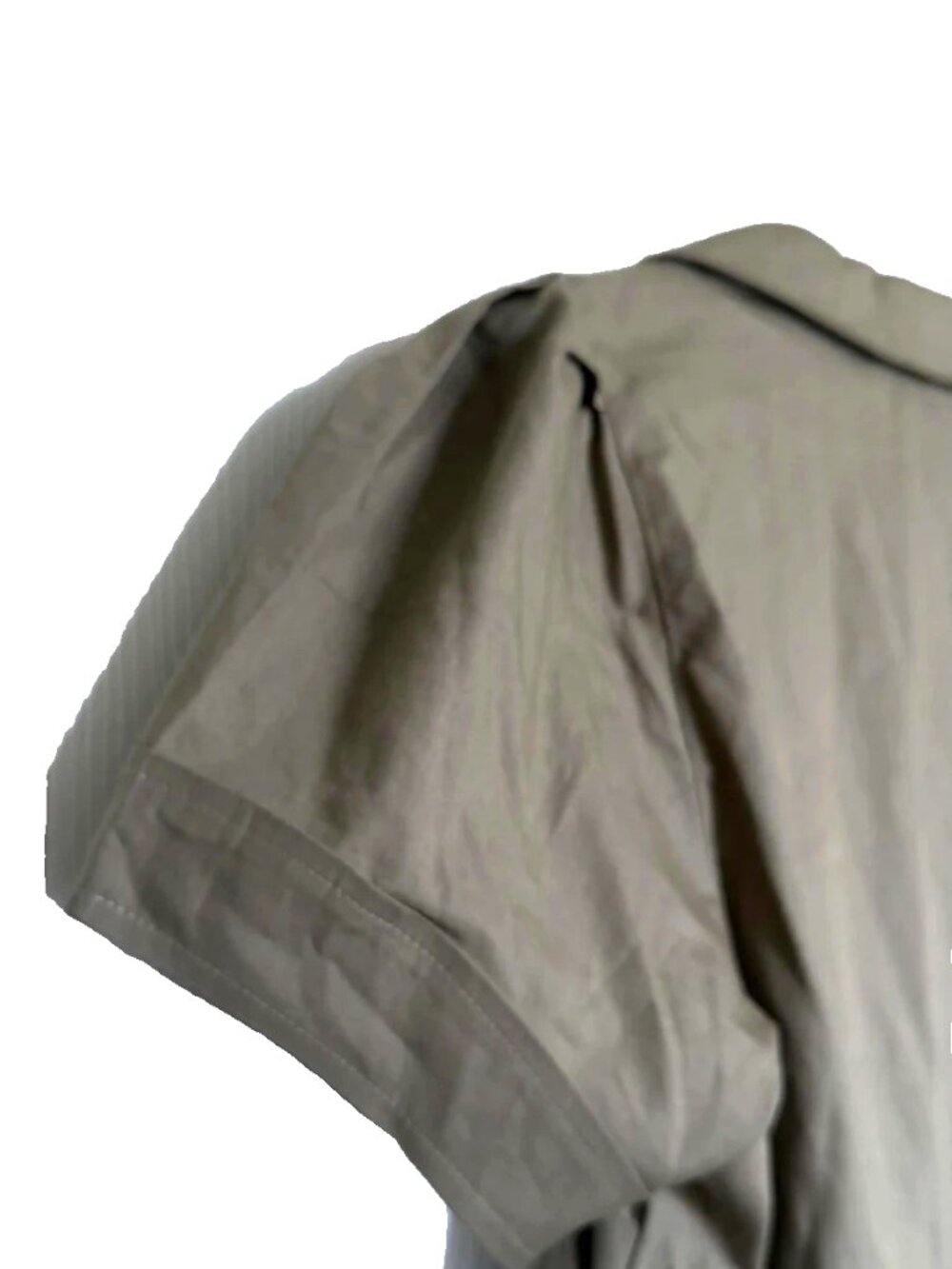 Calvin Klein Women's Olive Khaki Cotton Tiered Maxi Shirt Dress  Size 8 NWT - Picture 3 of 14